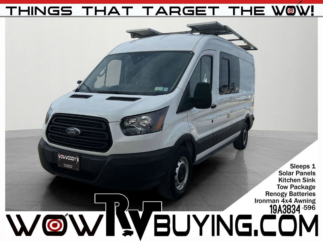 Used 2019 Ford Transit Camper Van T-250 3.7L V6 Solar Panels Tow Package Ironman 4X4 Awning