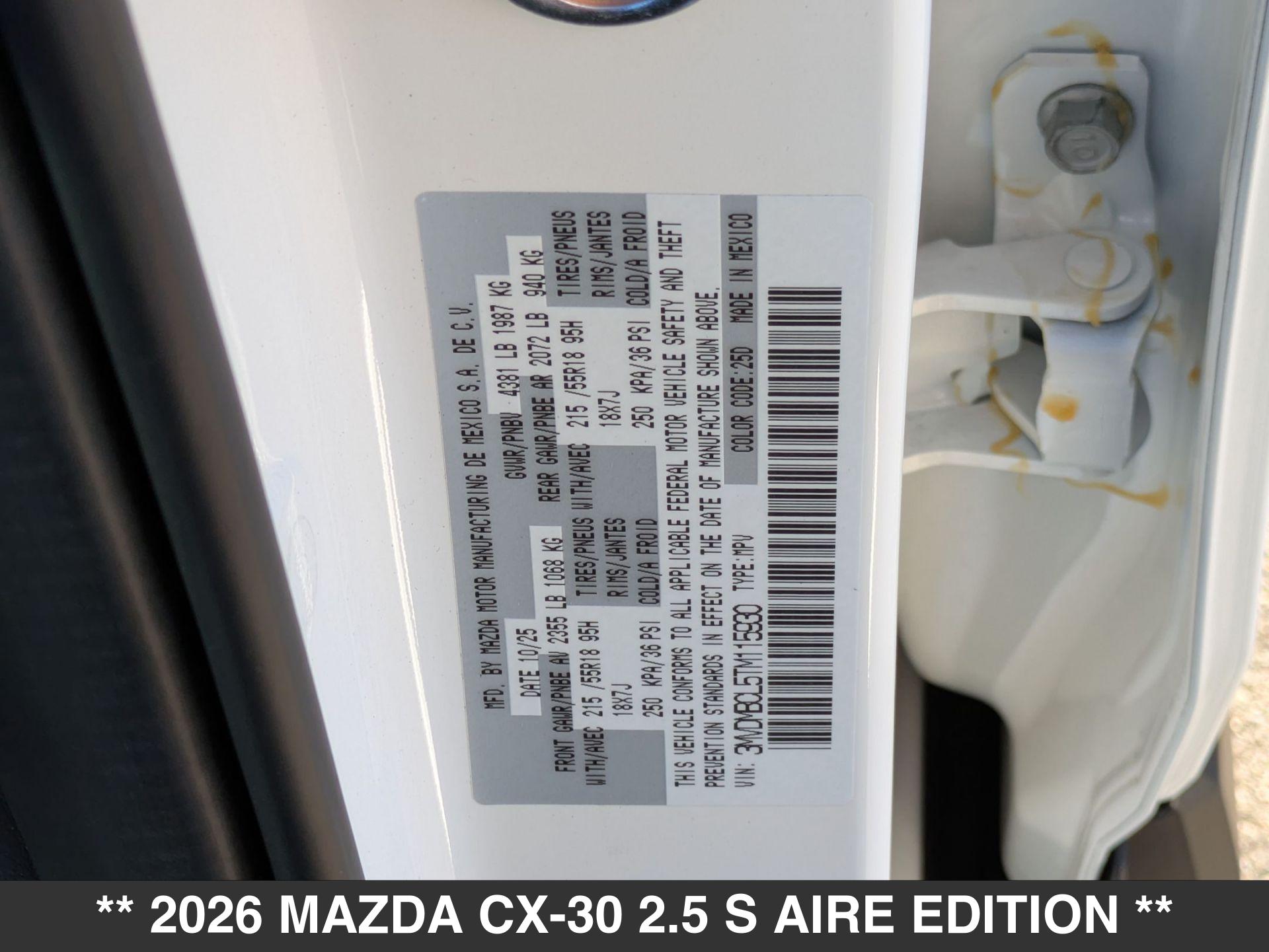 2026 Mazda CX-30 Aire Edition - Photo 15