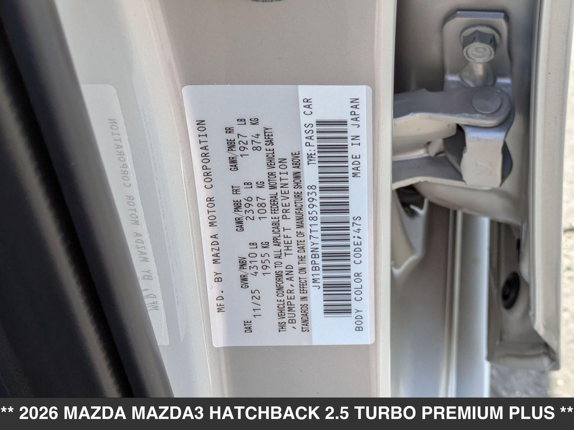2026 Mazda Mazda3 Turbo Premium Plus - Photo 15