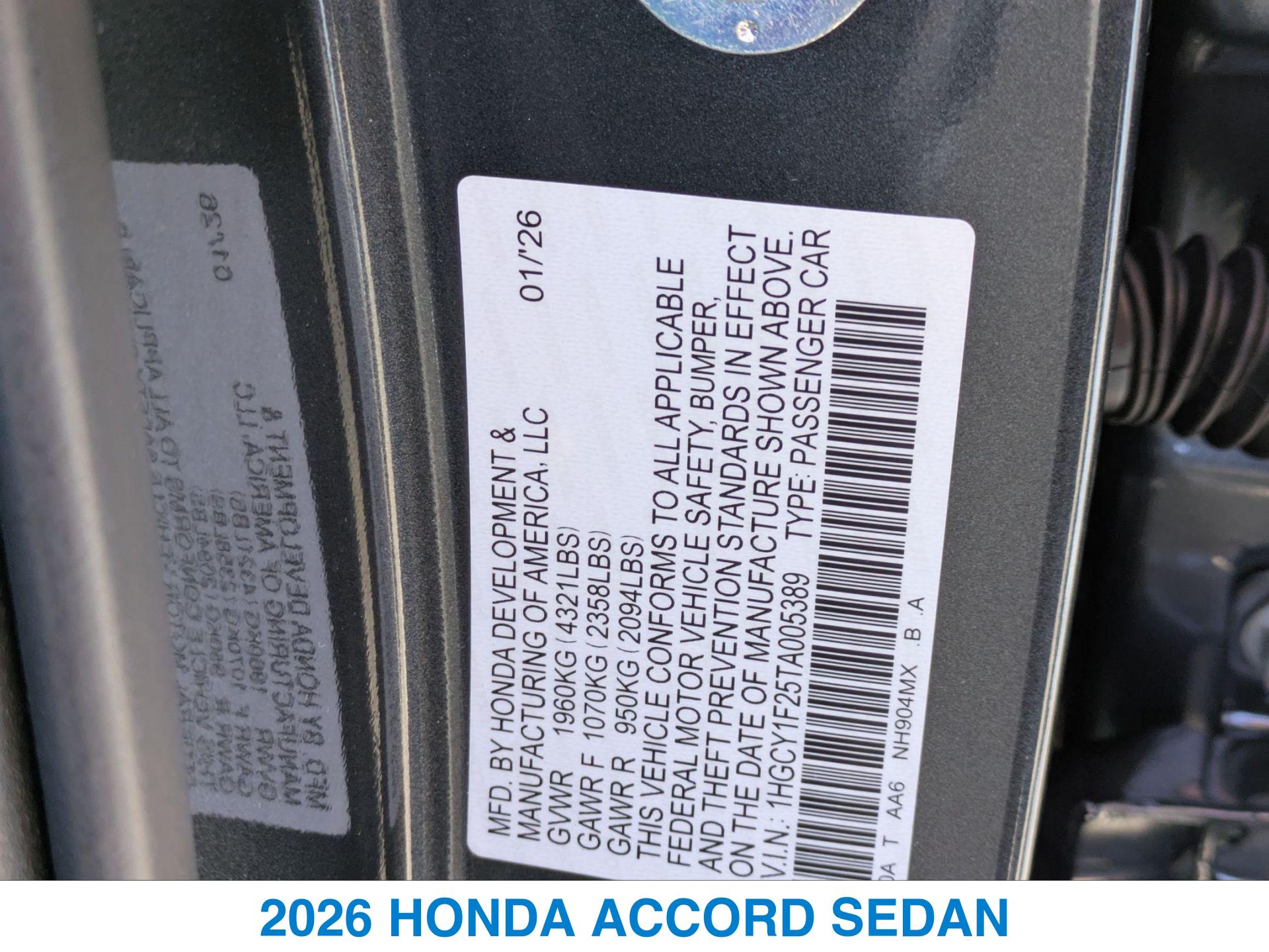 2026 Honda Accord LX - Photo 26