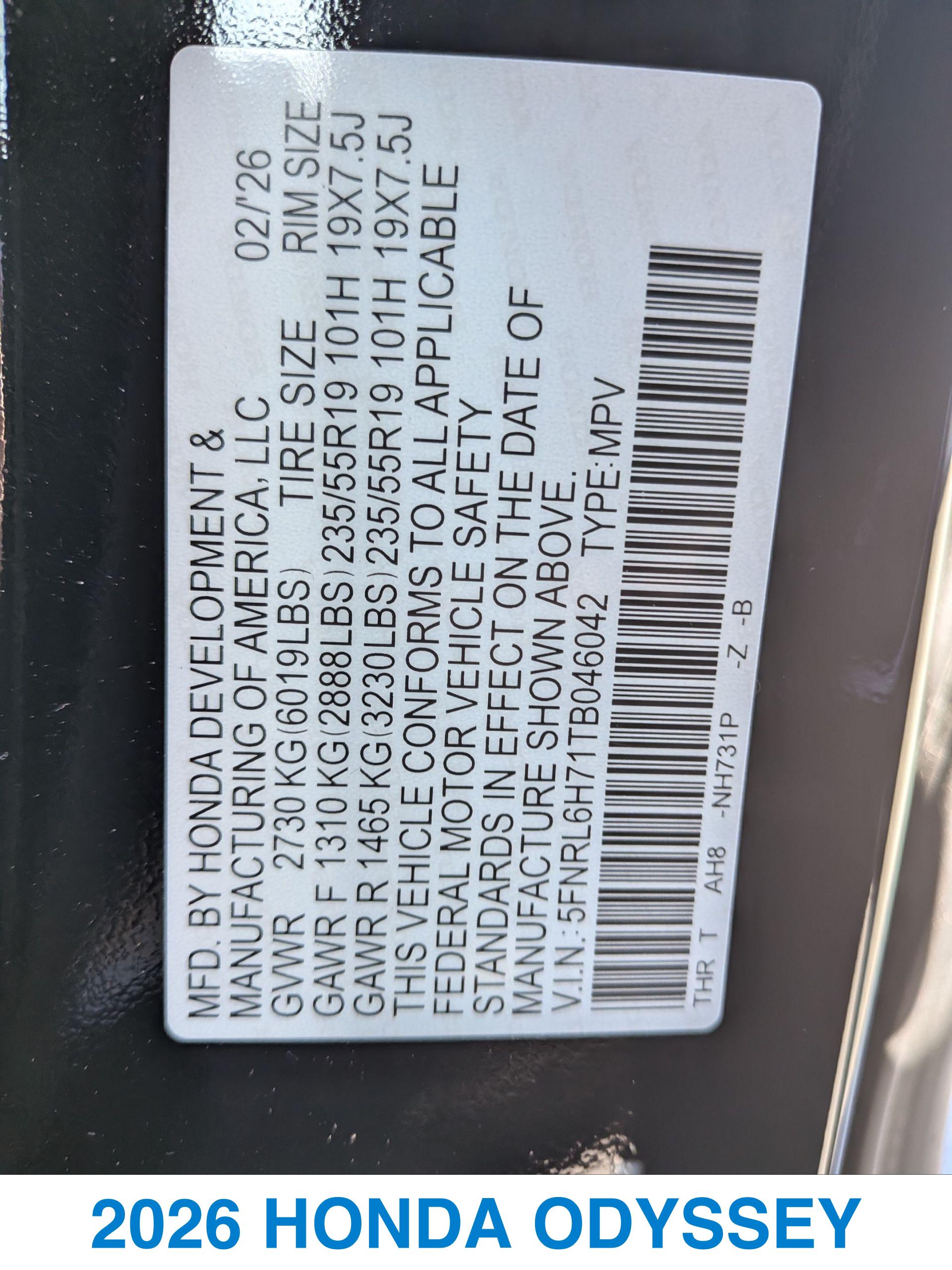 2026 Honda Odyssey Sport L - Photo 27