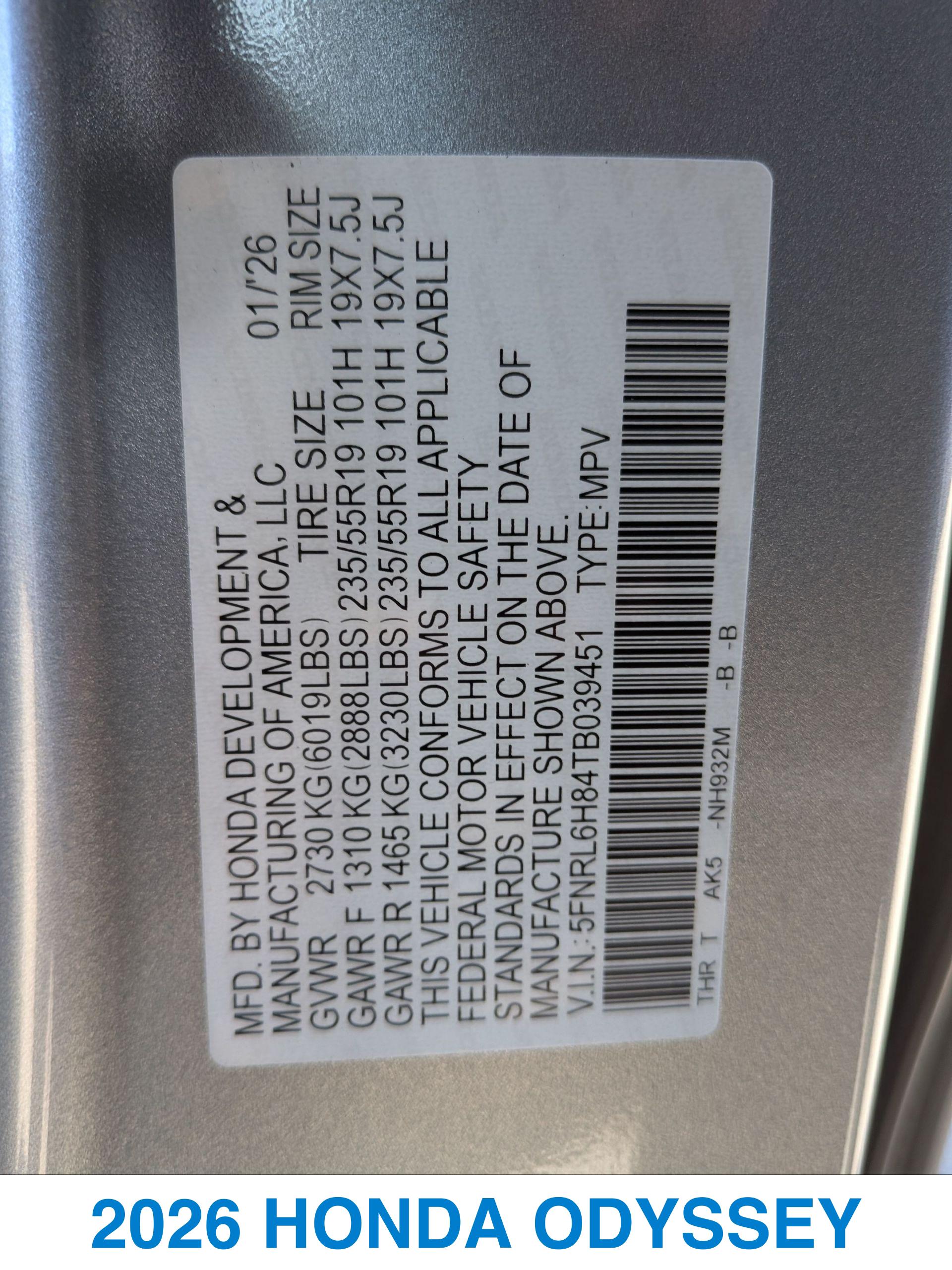 2026 Honda Odyssey Touring - Photo 28