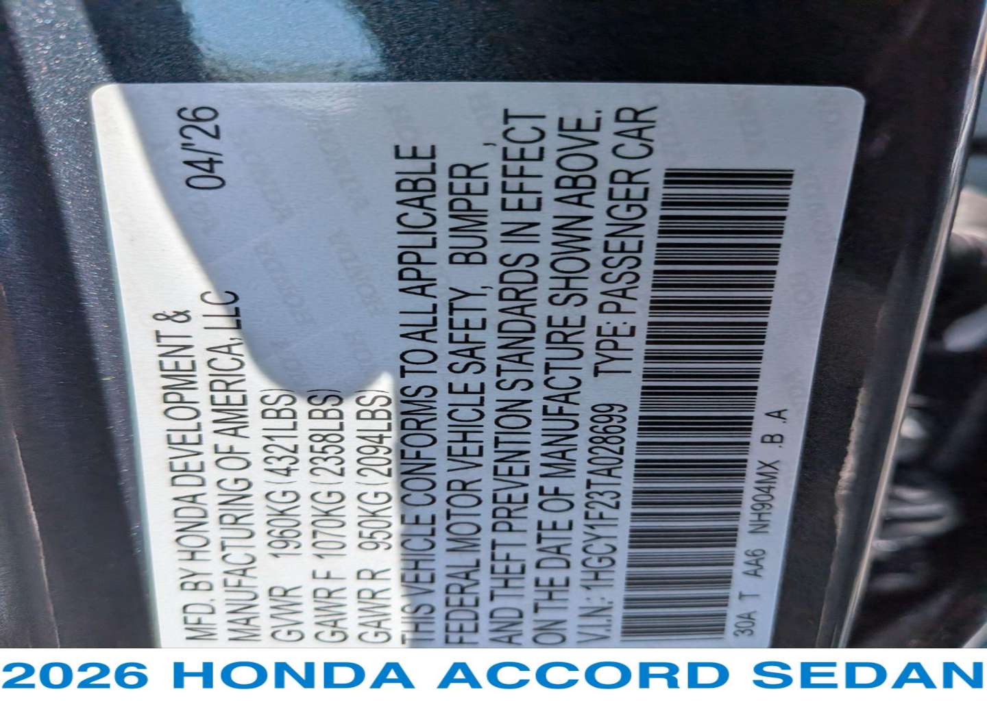 2026 Honda Accord LX - Photo 28