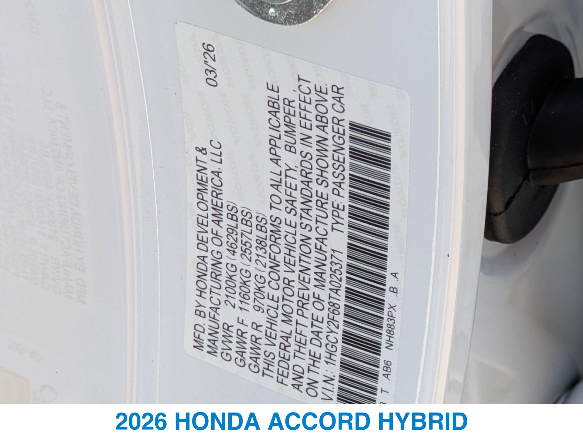 2026 Honda Accord Hybrid EX-L - Photo 26