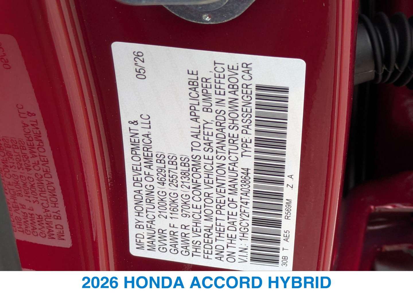 2026 Honda Accord Hybrid Sport-L - Photo 26