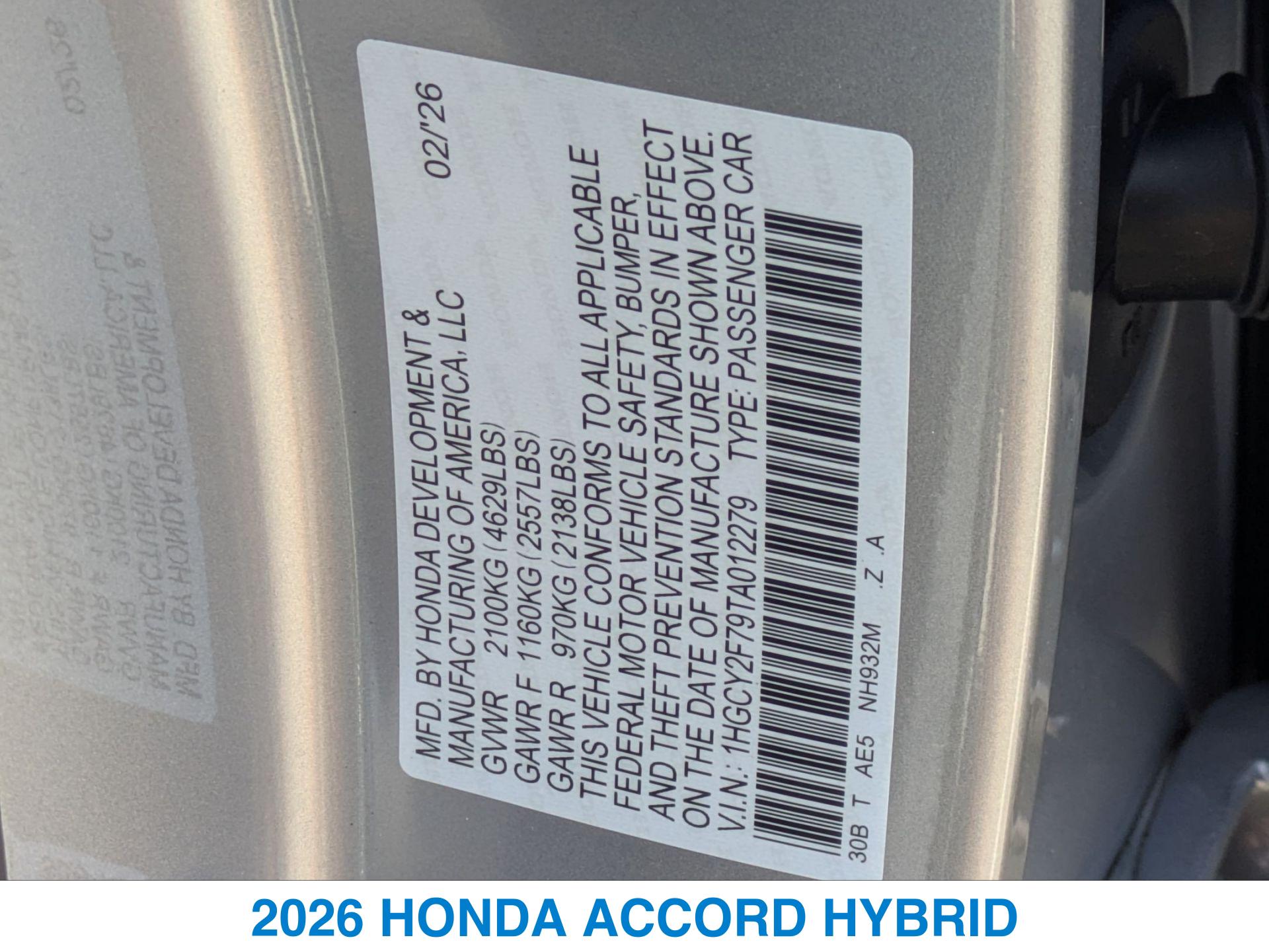 2026 Honda Accord Hybrid Sport-L - Photo 26