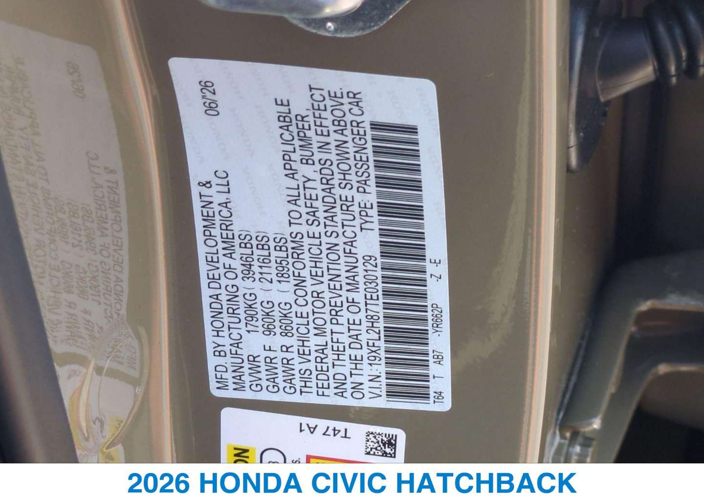 2026 Honda Civic Hatchback Sport - Photo 26
