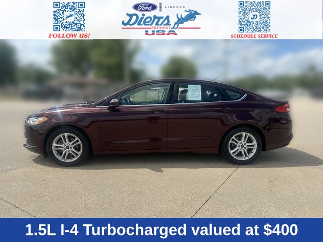 Used 2018 Ford Fusion SE with VIN 3FA6P0HD9JR145106 for sale in Fremont, NE