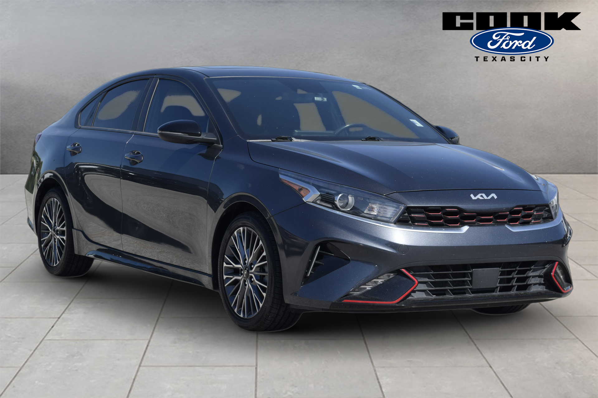 Certified 2022 Kia FORTE GT-Line with VIN 3KPF54AD7NE440221 for sale in Texas City, TX