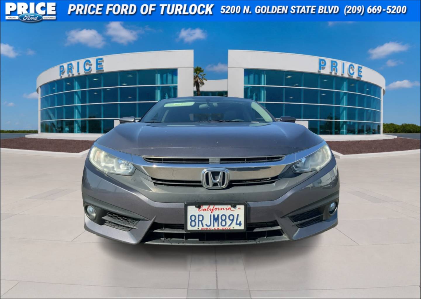 Used 2017 Honda Civic EX-T with VIN 2HGFC1F3XHH631856 for sale in Turlock, CA