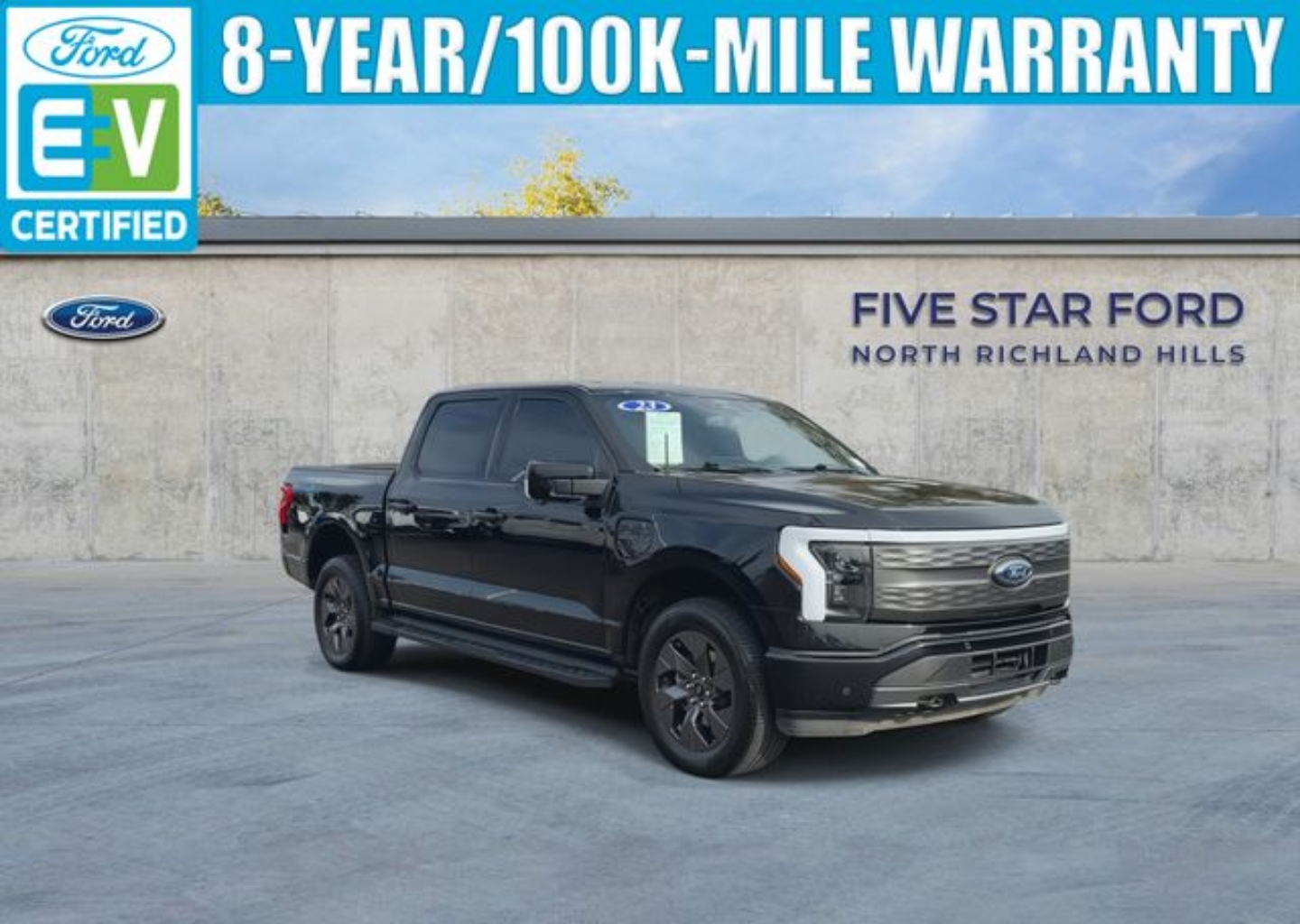 Certified 2023 Ford F-150 Lightning Lariat with VIN 1FTVW1EL2PWG56592 for sale in North Richland Hills, TX
