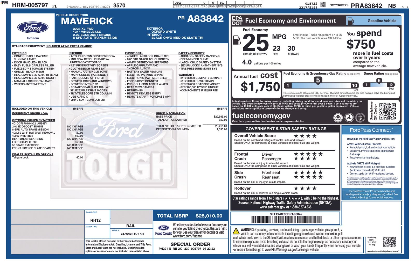 2023 Ford Maverick XL