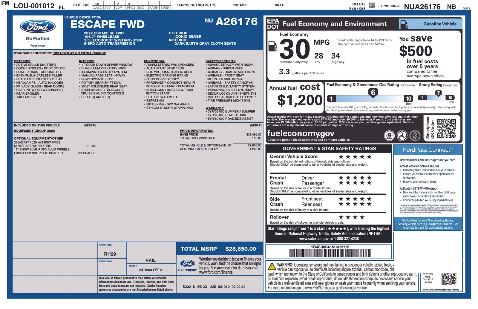 2022 Ford Escape SE