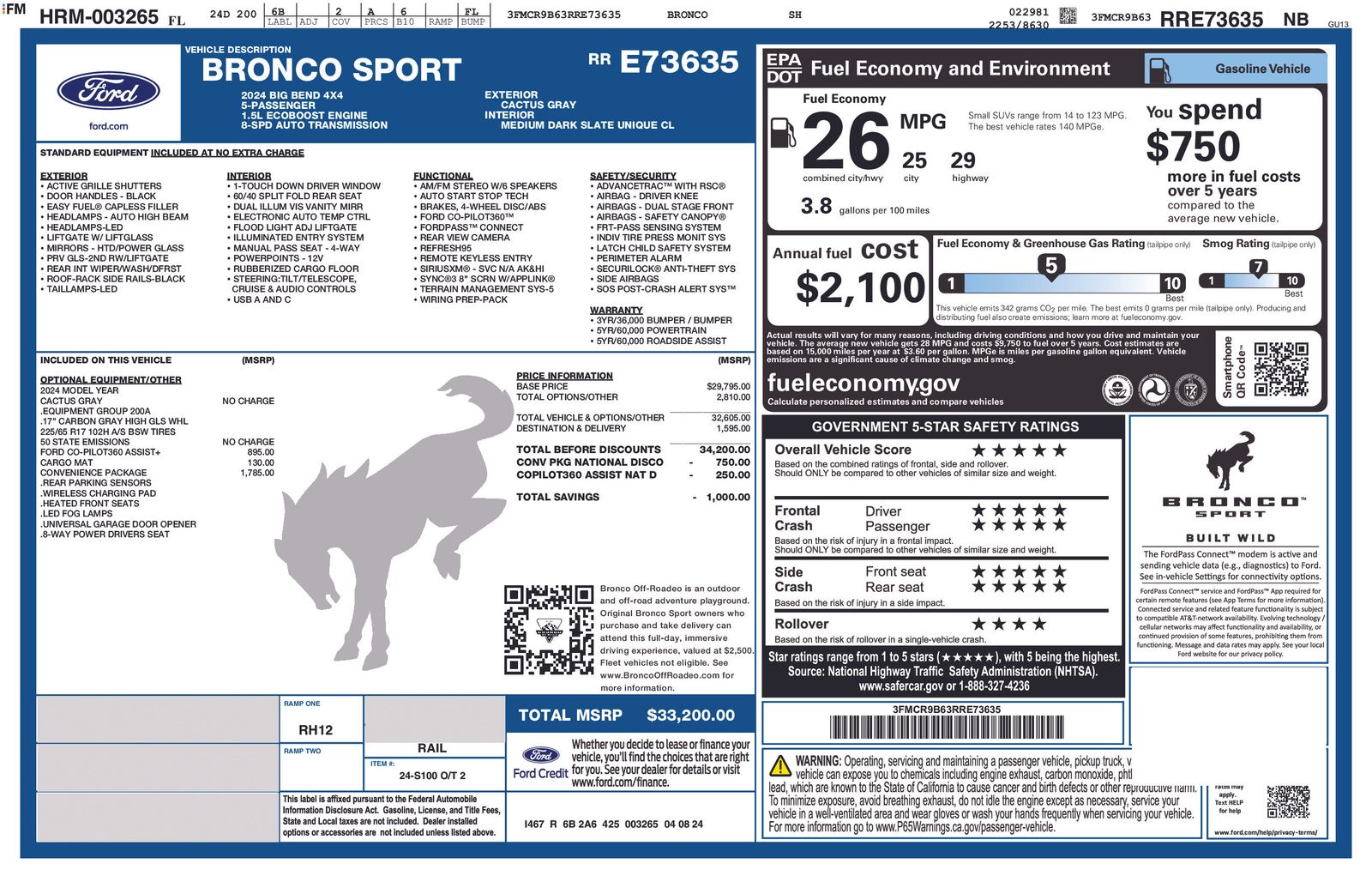 2024 Ford Bronco Sport BIG Bend
