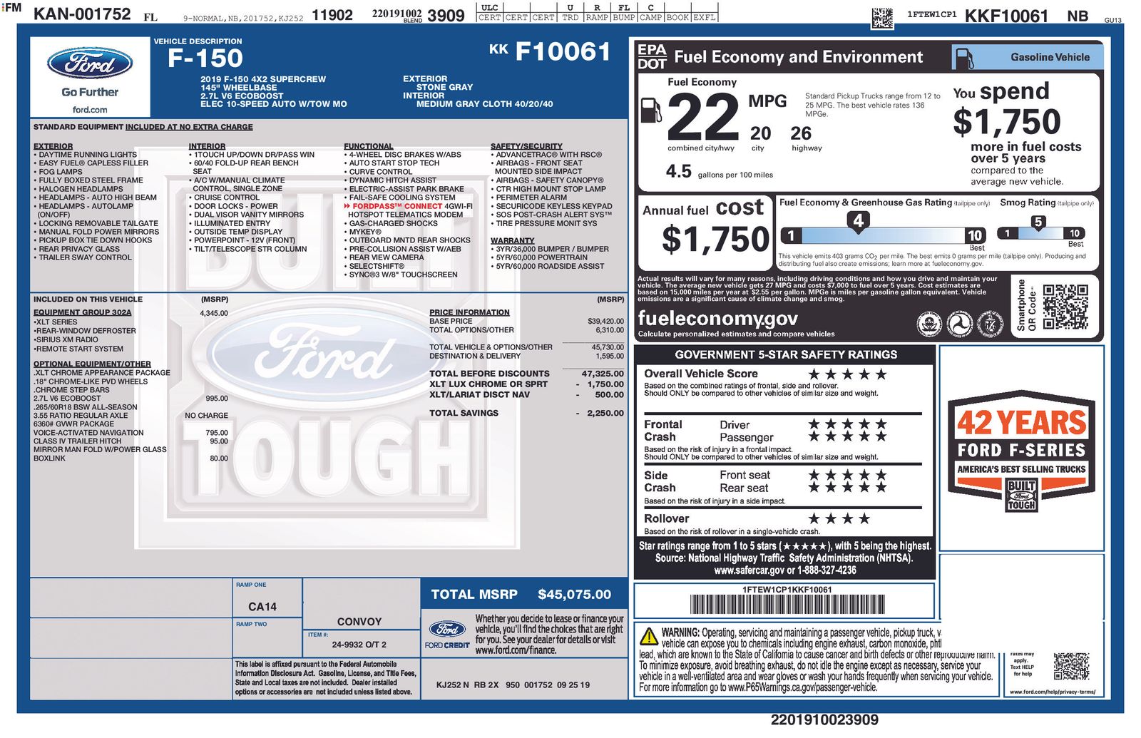 2019 Ford F-150 XLT