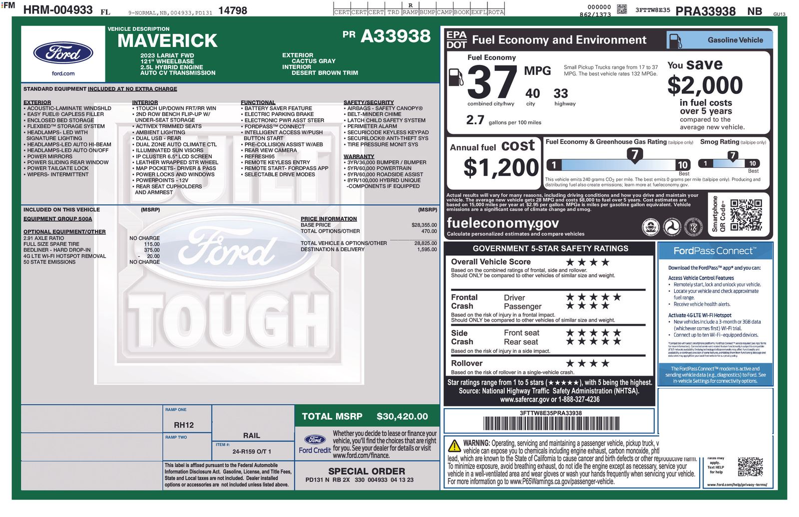 2023 Ford Maverick LARIAT