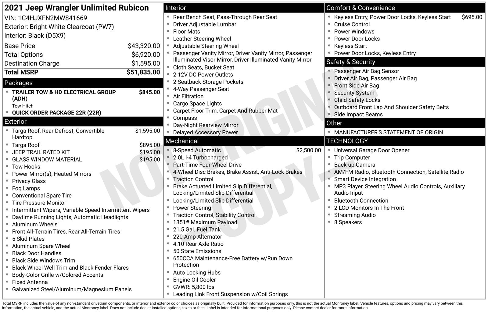 2021 Jeep Wrangler Unlimited Rubicon