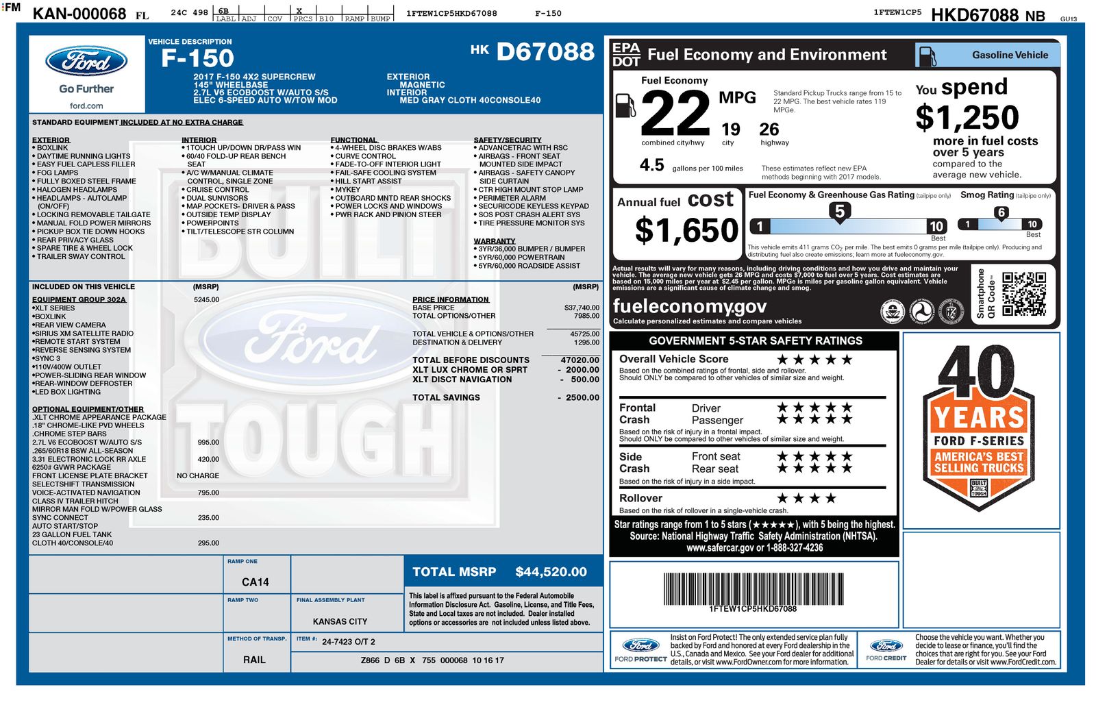 2017 Ford F-150 XLT