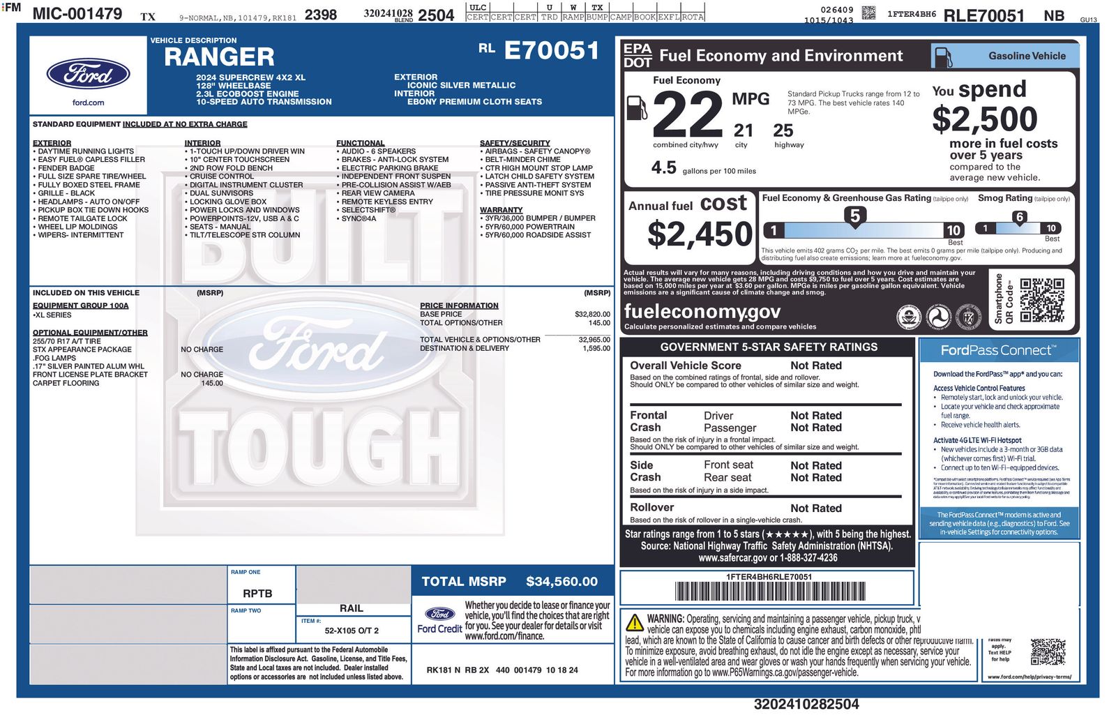 2024 Ford Ranger XL