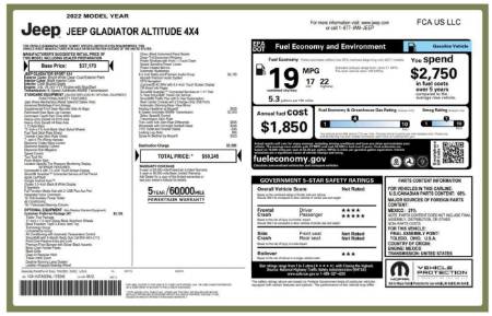 2022 Jeep Gladiator Altitude