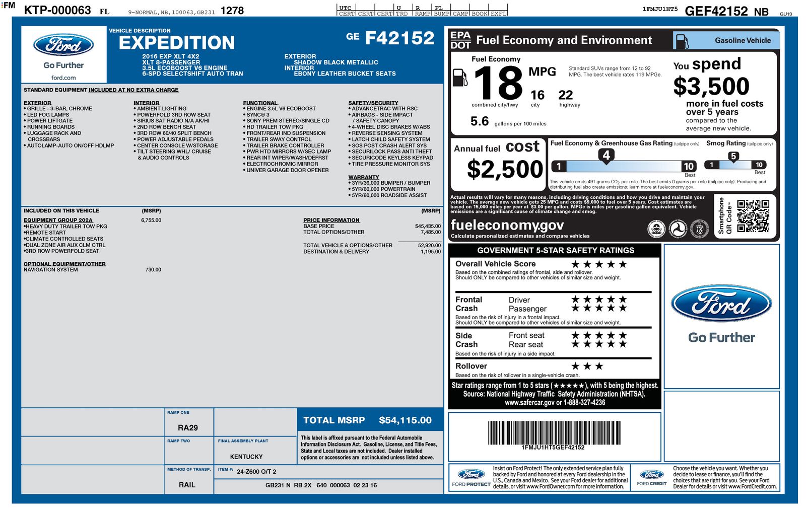 2016 Ford Expedition XLT