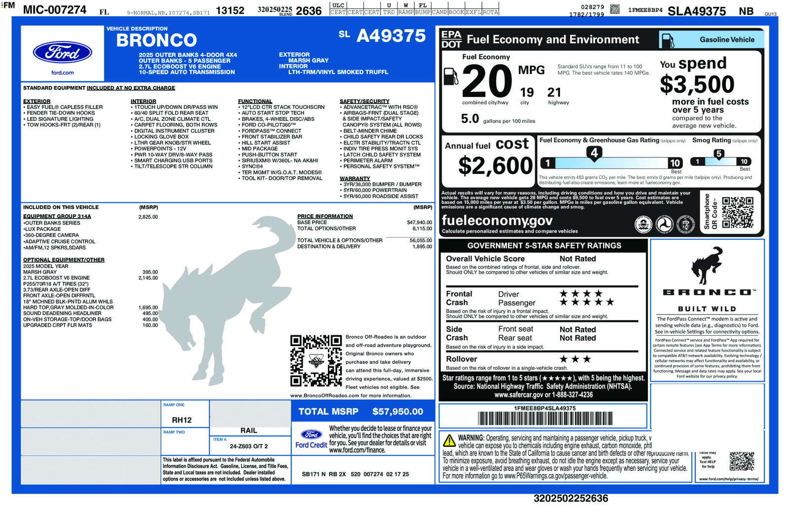 2025 Ford Bronco Outer Banks