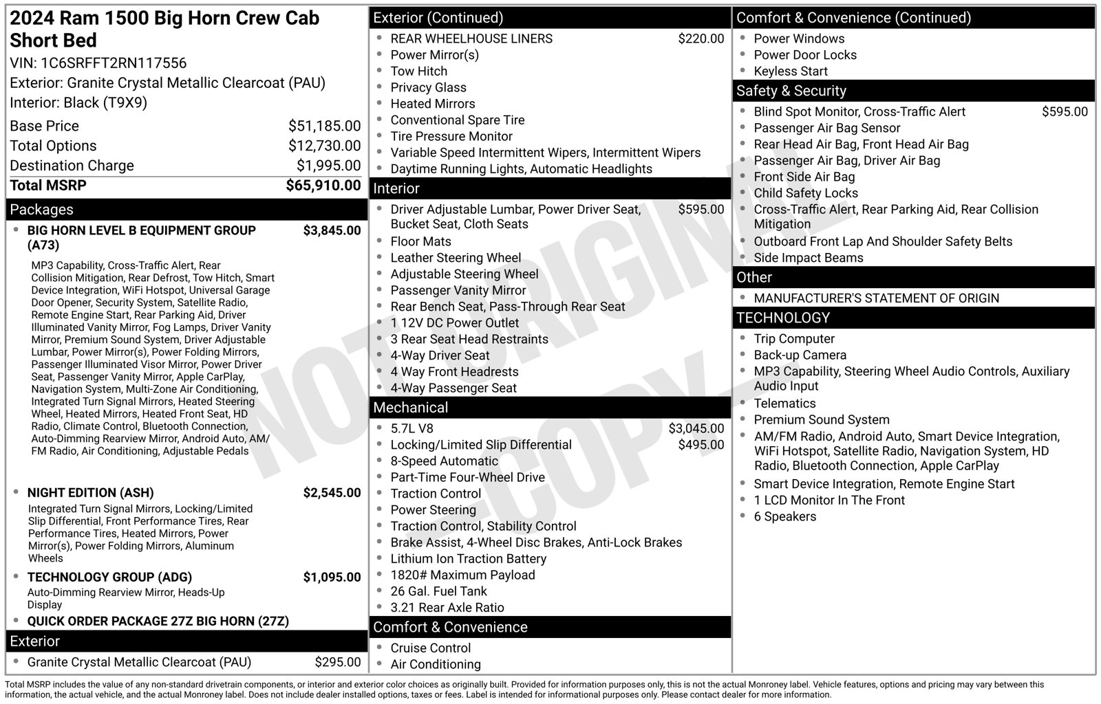 2024 RAM 1500 BIG Horn/Lone Star