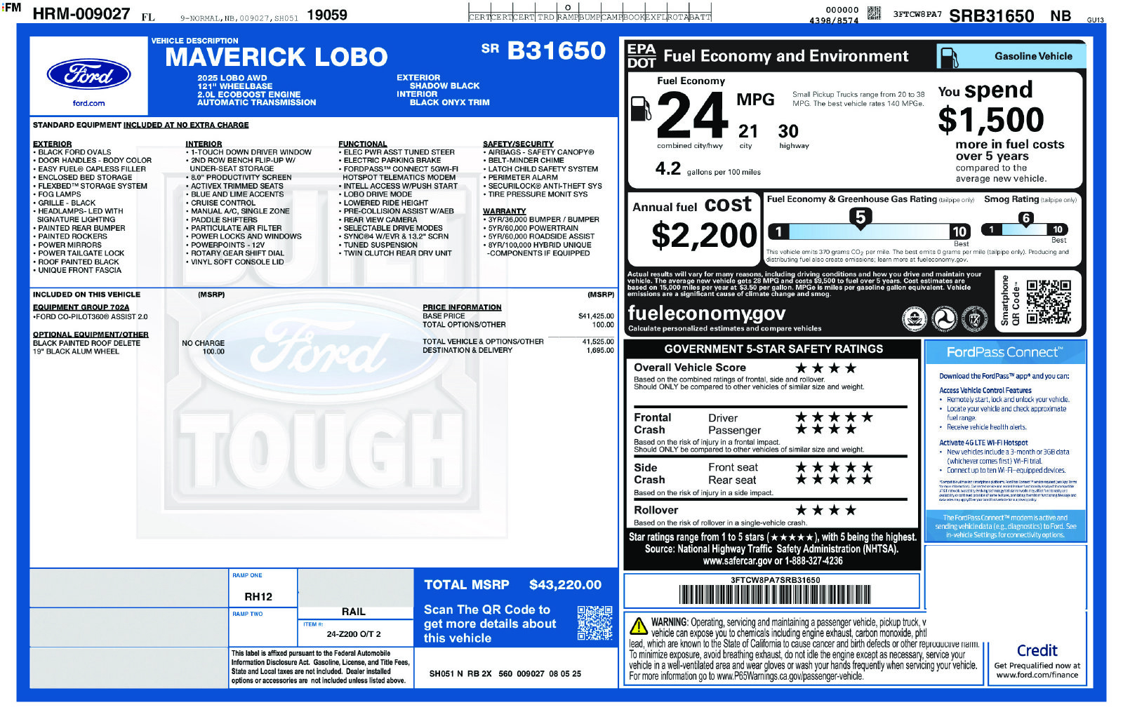 2025 Ford Maverick Lobo High