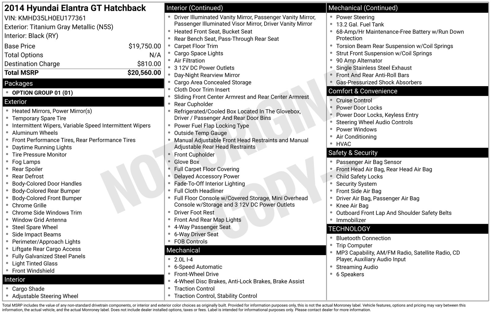 2014 Hyundai Elantra GT Base