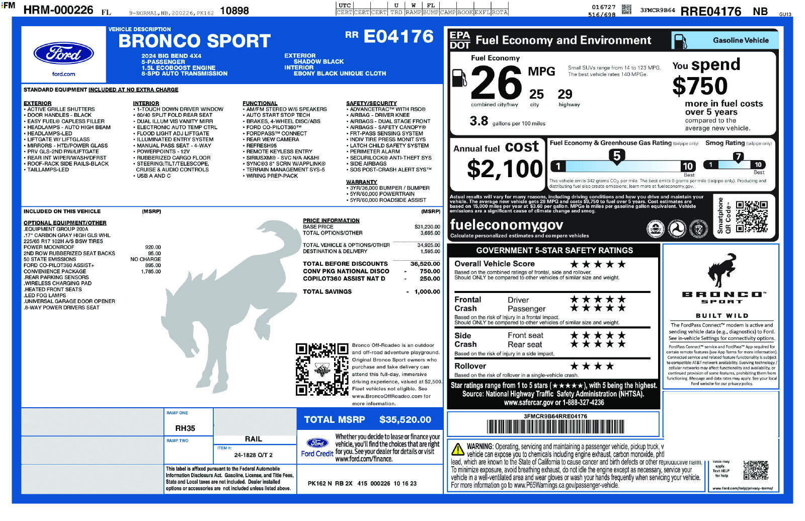 2024 Ford Bronco Sport BIG Bend