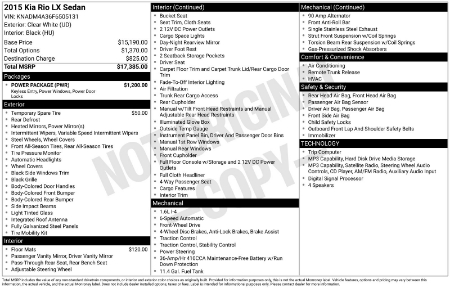 2015 Kia Rio LX