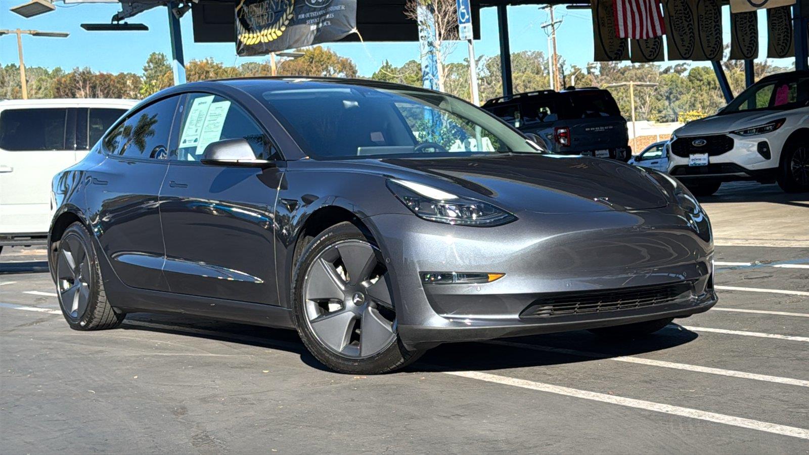 Used 2022 Tesla Model 3 Long Range with VIN 5YJ3E1EBXNF221855 for sale in Encinitas, CA