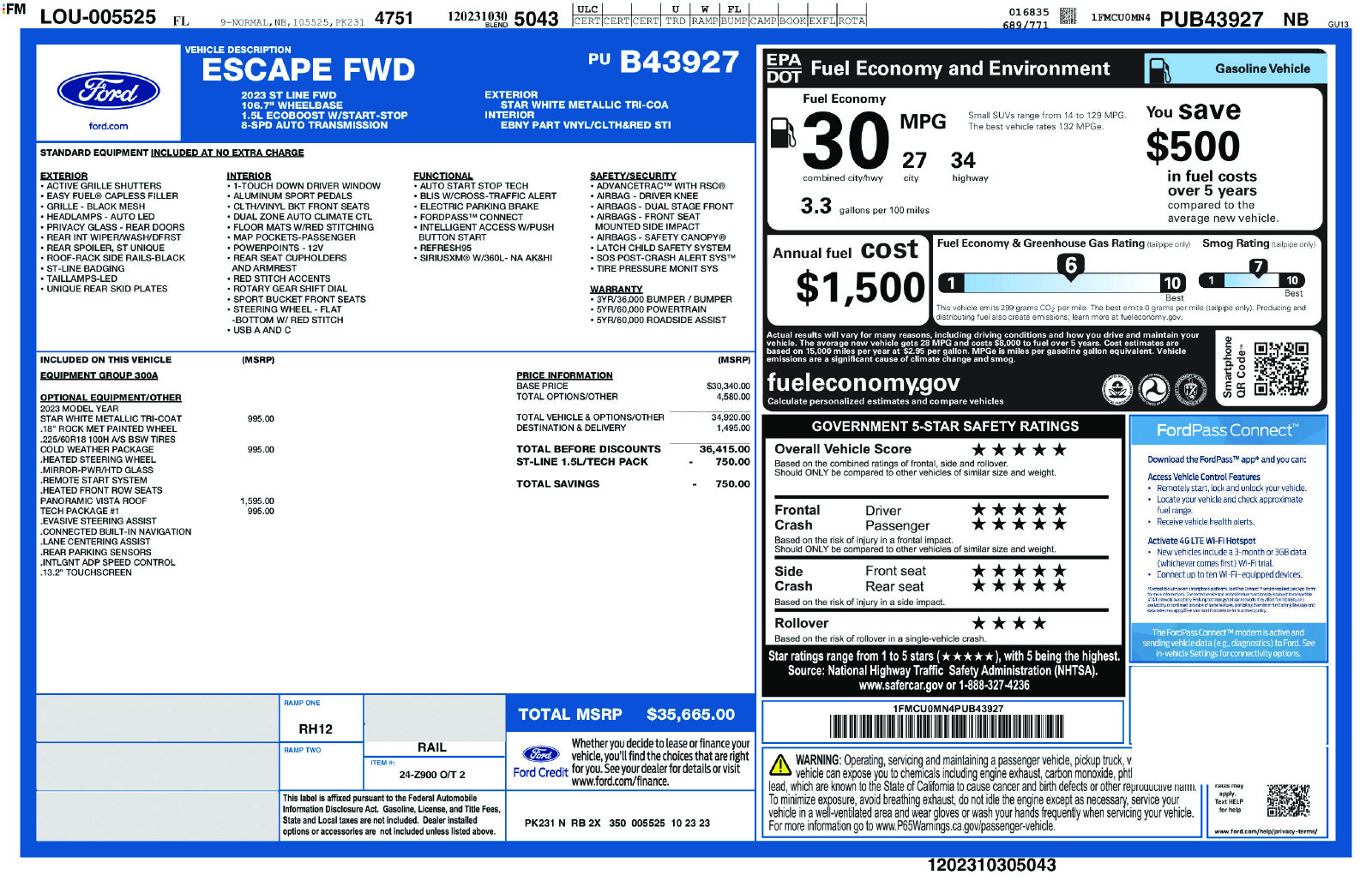 2023 Ford Escape ST-Line