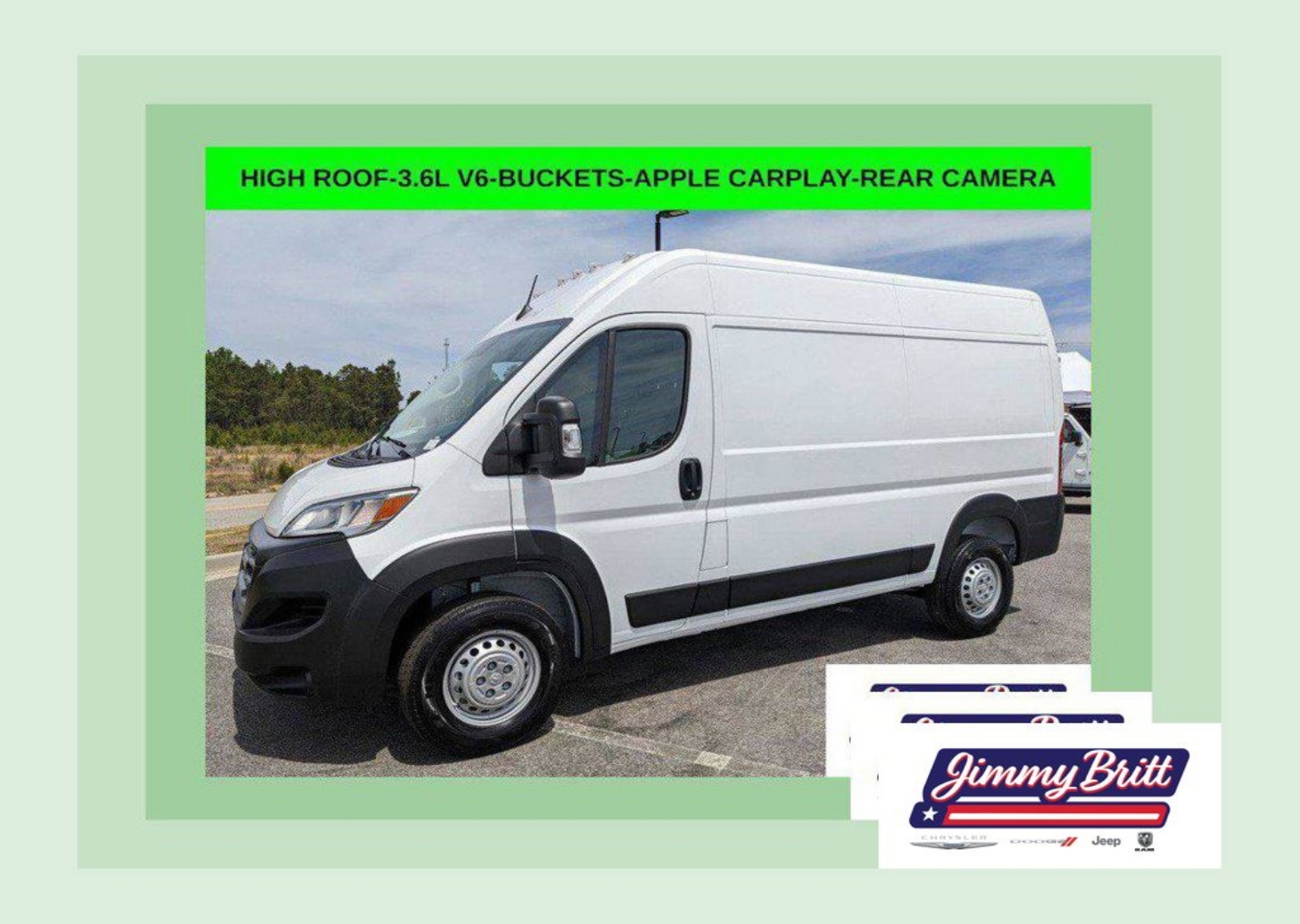 2026 RAM ProMaster Cargo Van Tradesman