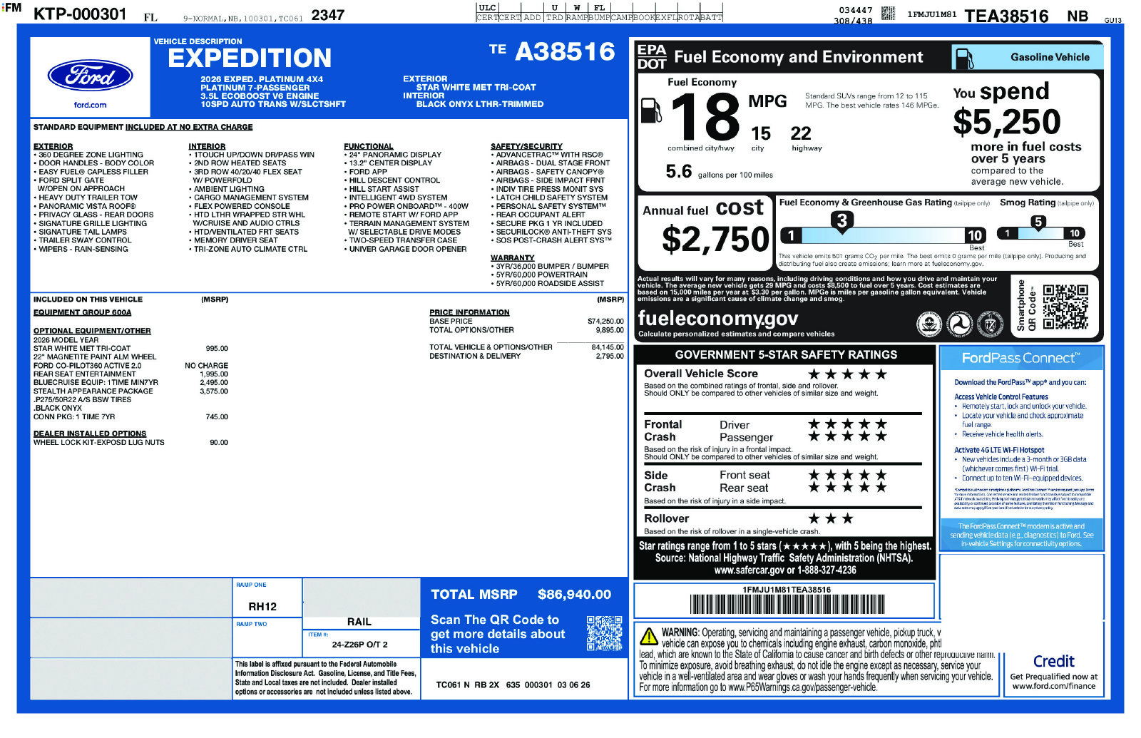 2026 Ford Expedition Platinum