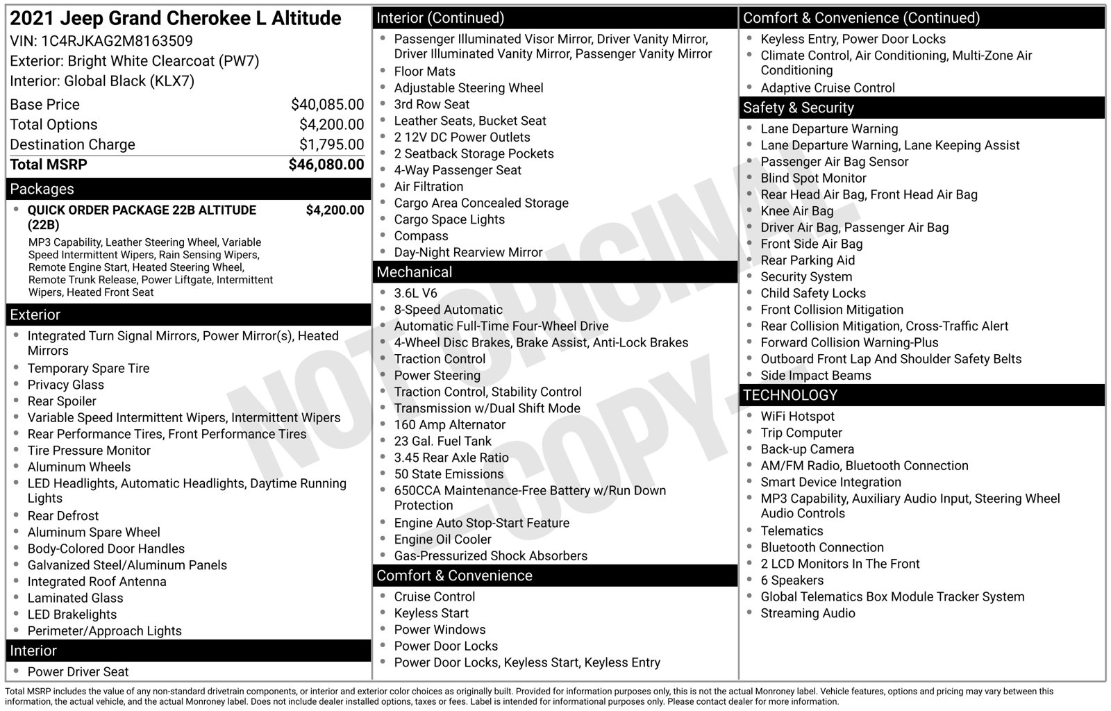 2021 Jeep Grand Cherokee L Altitude