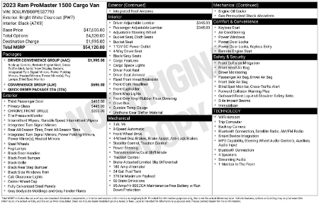 2023 RAM ProMaster 1500 Base