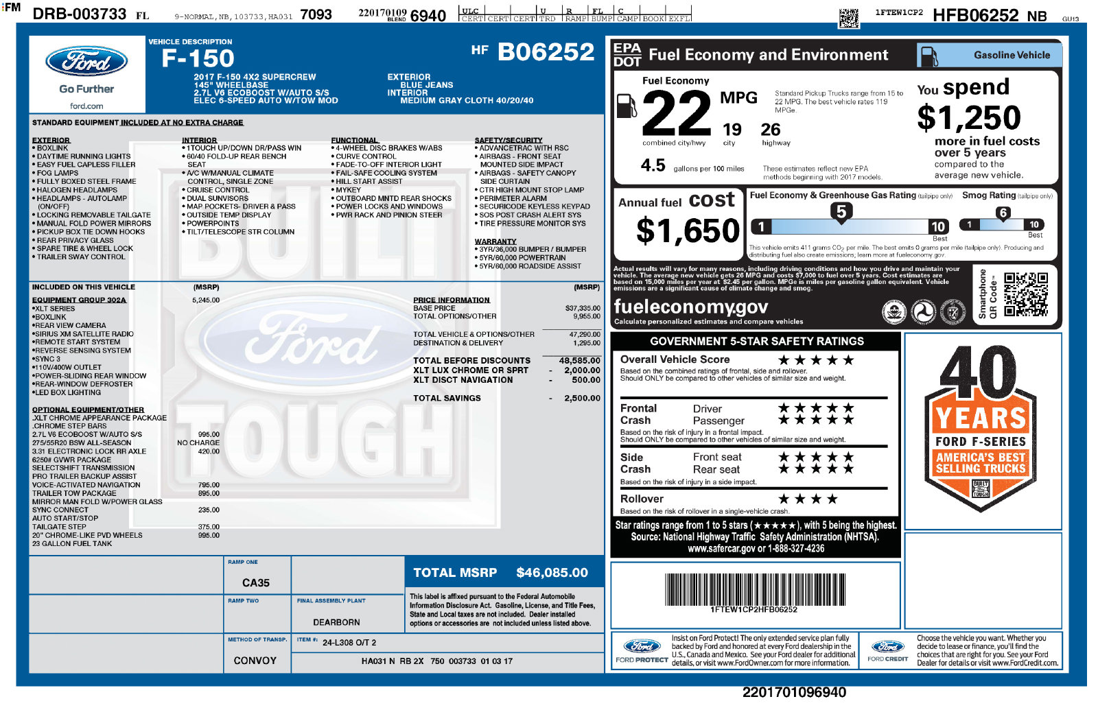 Used 2017 Ford F-150 XLT