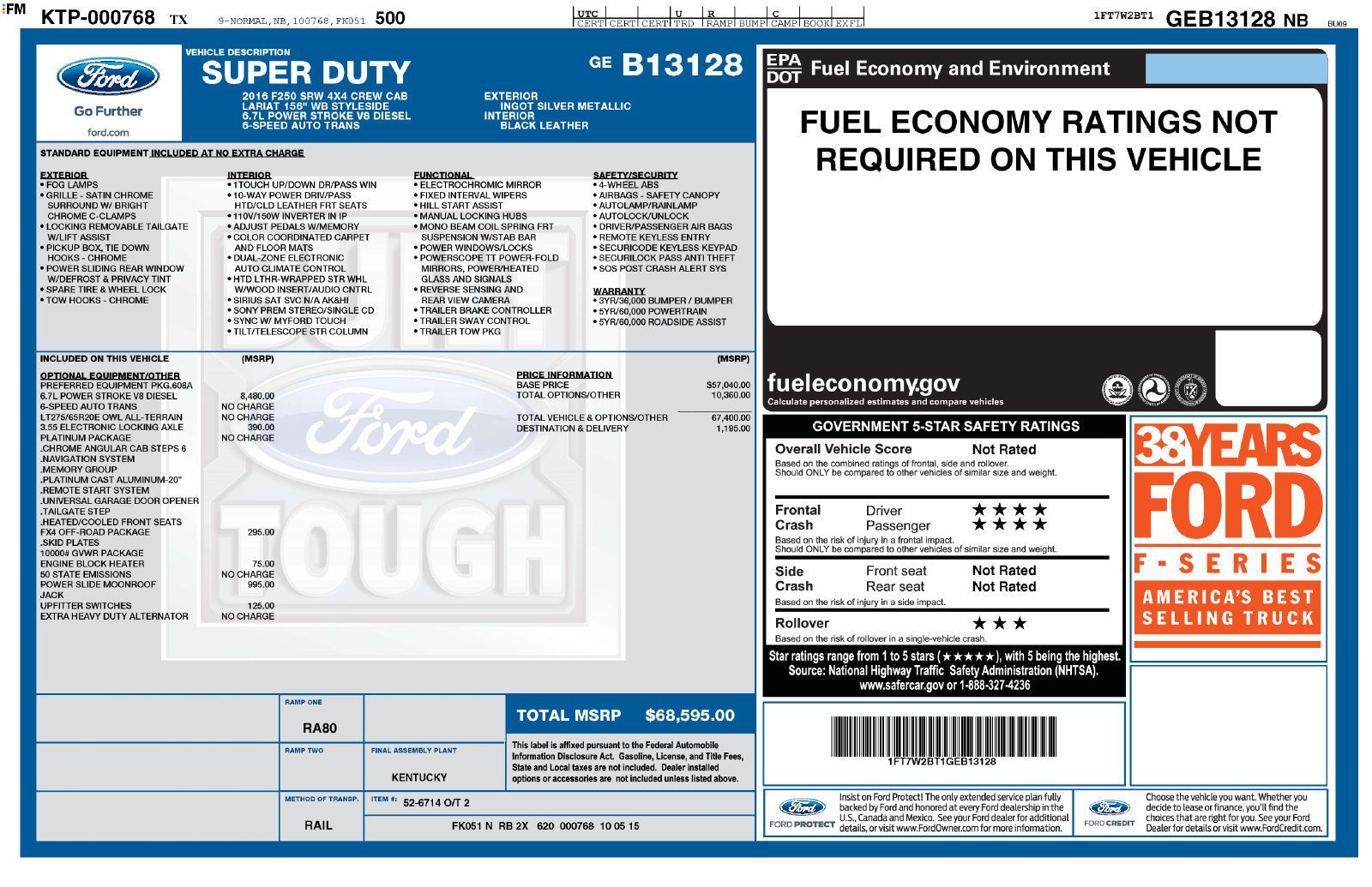 2016 Ford F-250SD Platinum